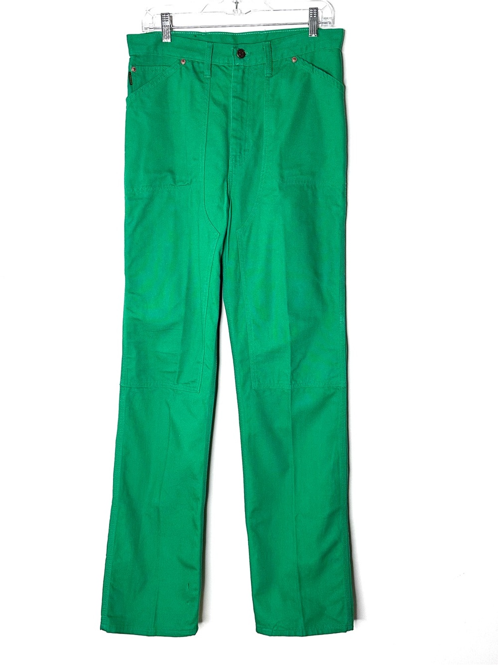 Vtg 1981-1983 Polo Ralph Lauren Kelly Green Heavy Canvas 5-Pocket Western Jeans